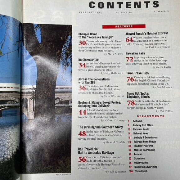 Trains Magazine of Railroading  u February 1994 Vol  54 No 2 Monarch Milwaukee R - Picture 5 of 11